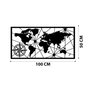 Wallity World Map Medium Metal Wall Decor